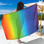 Rainbow Gradient Print Beach Sarong Wrap