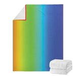 Rainbow Gradient Print Blanket