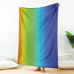 Rainbow Gradient Print Blanket