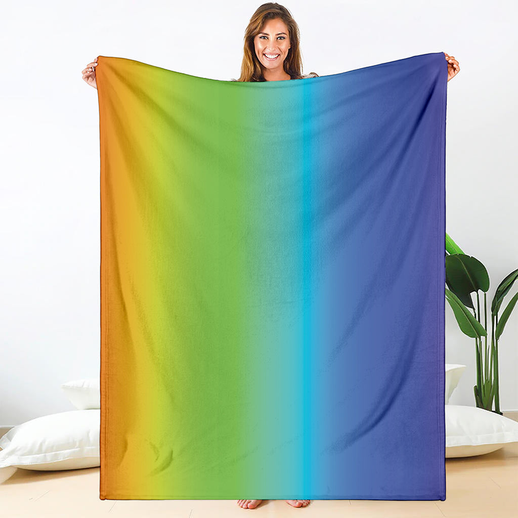 Rainbow Gradient Print Blanket