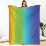 Rainbow Gradient Print Blanket