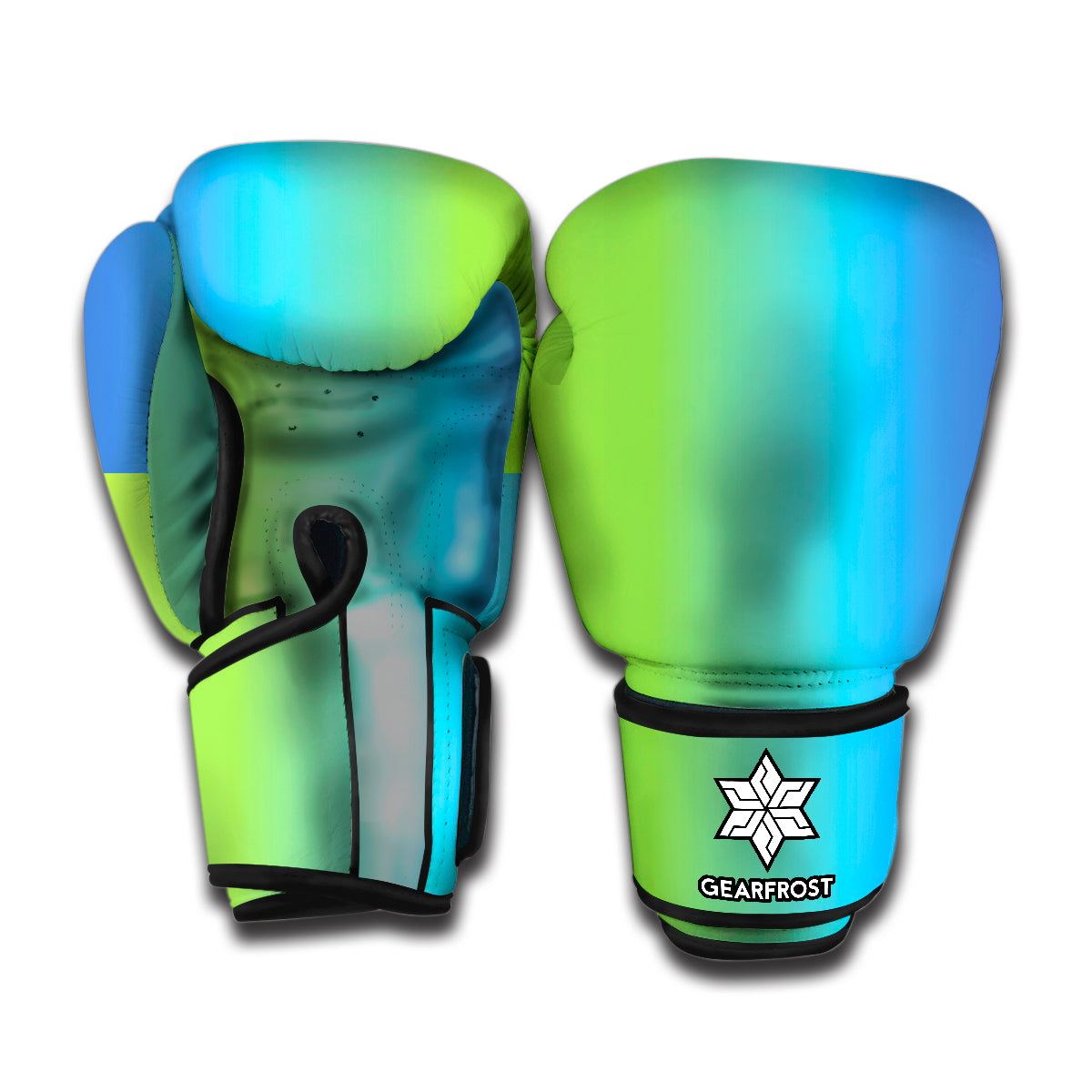 Rainbow Gradient Print Boxing Gloves