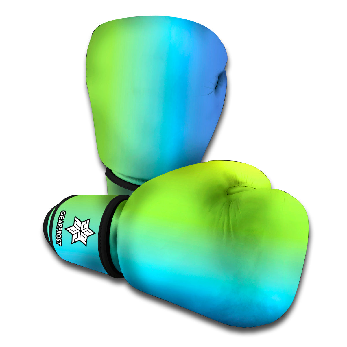 Rainbow Gradient Print Boxing Gloves