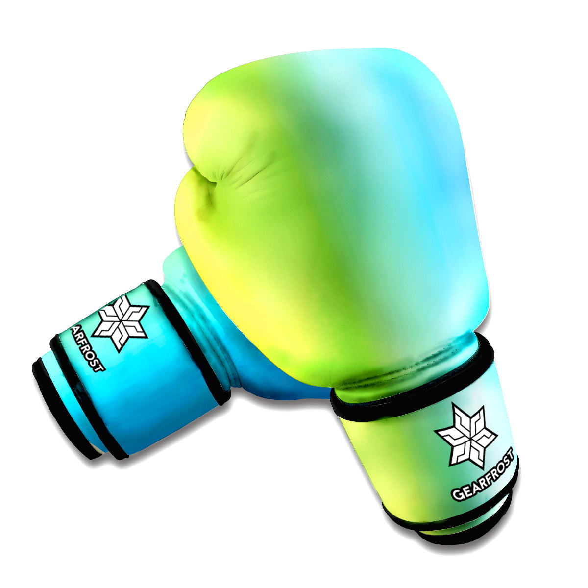 Rainbow Gradient Print Boxing Gloves