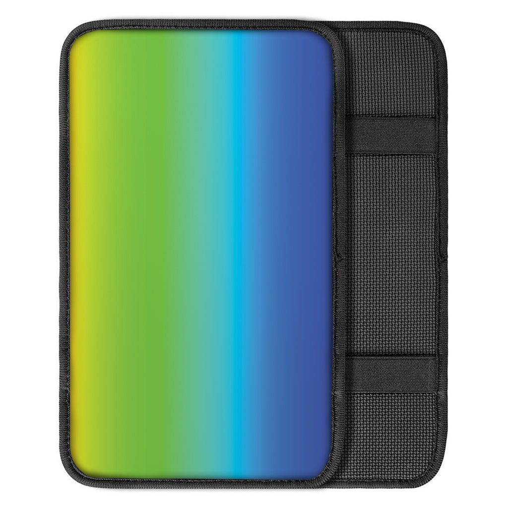 Rainbow Gradient Print Car Center Console Cover