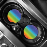 Rainbow Gradient Print Car Coasters