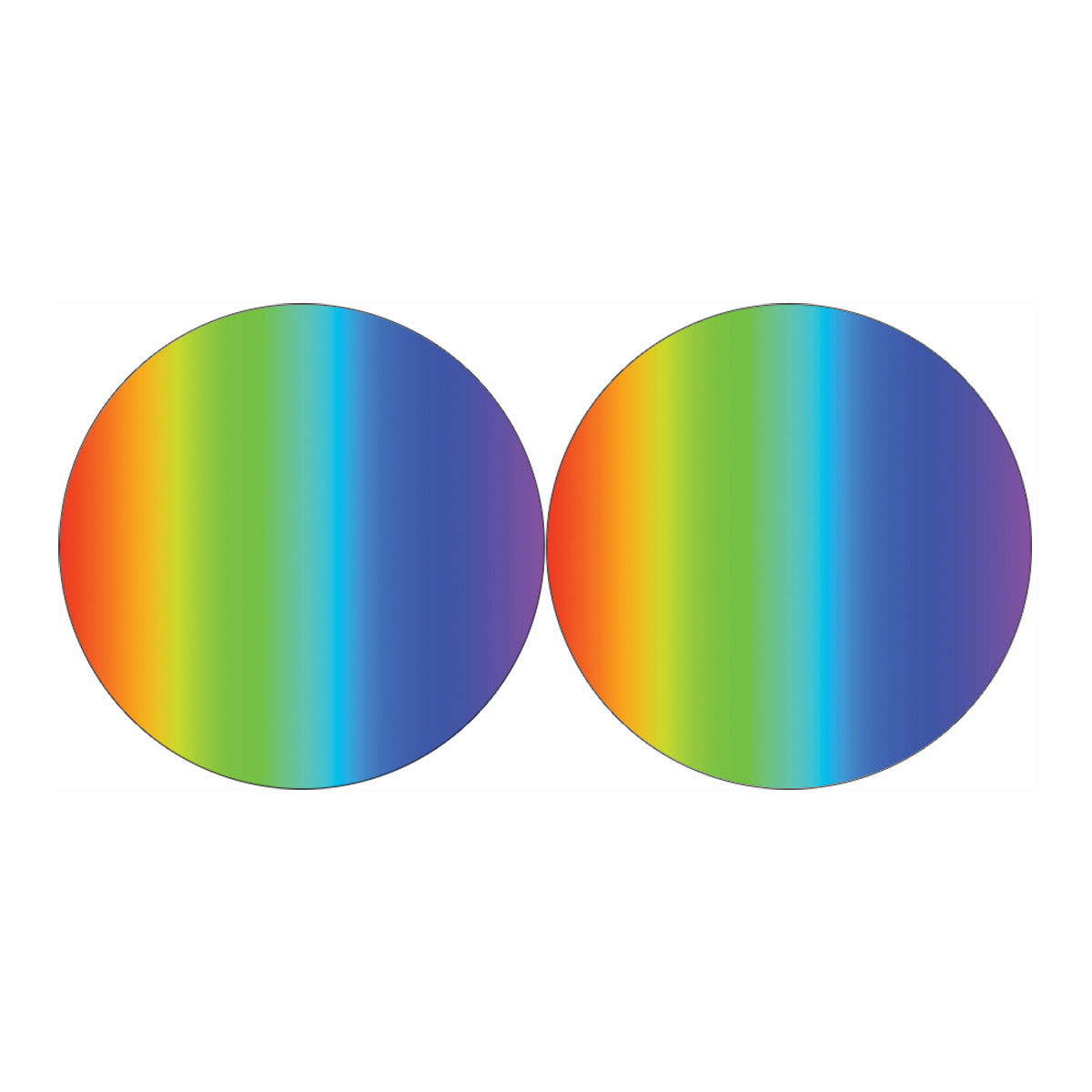 Rainbow Gradient Print Car Coasters