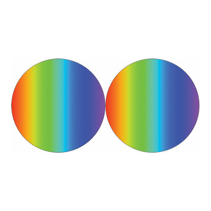 Rainbow Gradient Print Car Coasters