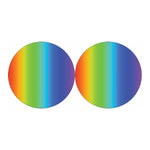 Rainbow Gradient Print Car Coasters