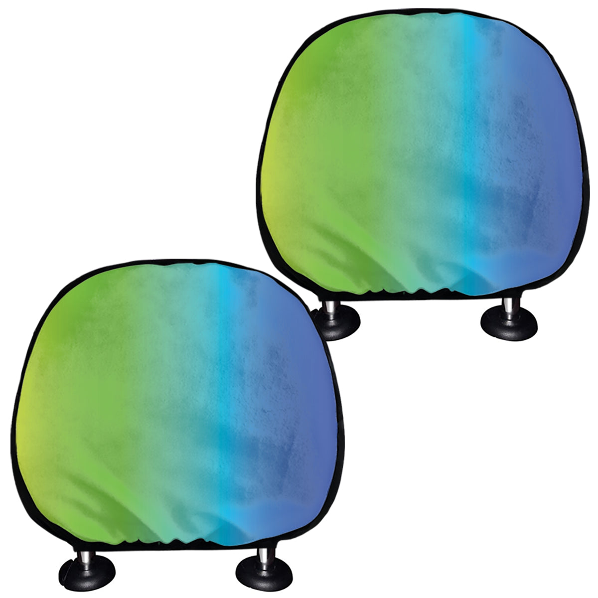 Rainbow Gradient Print Car Headrest Covers