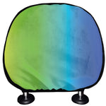 Rainbow Gradient Print Car Headrest Covers