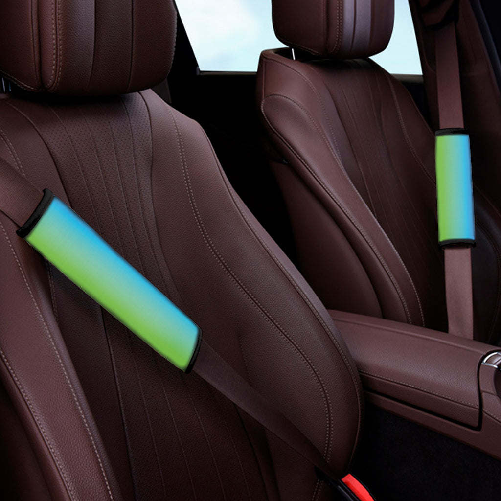 Rainbow Gradient Print Car Seat Belt Covers