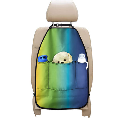 Rainbow Gradient Print Car Seat Organizers