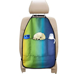 Rainbow Gradient Print Car Seat Organizers