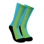 Rainbow Gradient Print Crew Socks