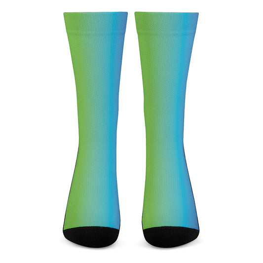 Rainbow Gradient Print Crew Socks