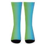 Rainbow Gradient Print Crew Socks