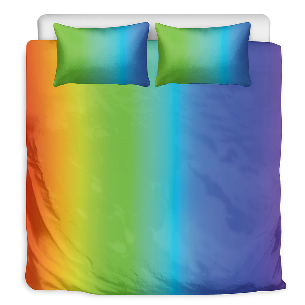 Rainbow Gradient Print Duvet Cover Bedding Set