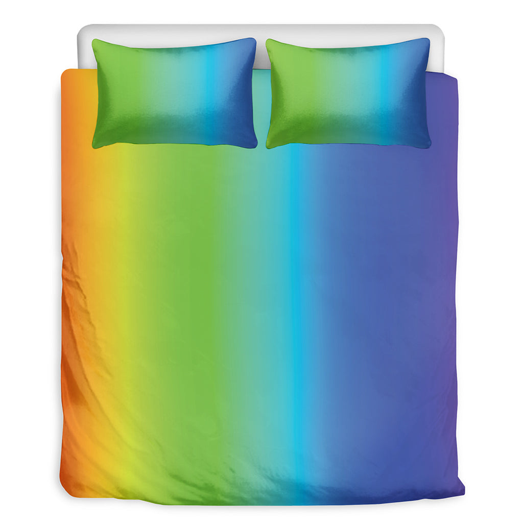 Rainbow Gradient Print Duvet Cover Bedding Set