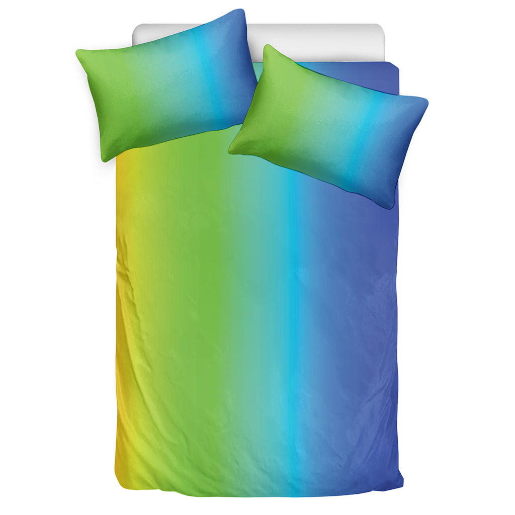 Rainbow Gradient Print Duvet Cover Bedding Set
