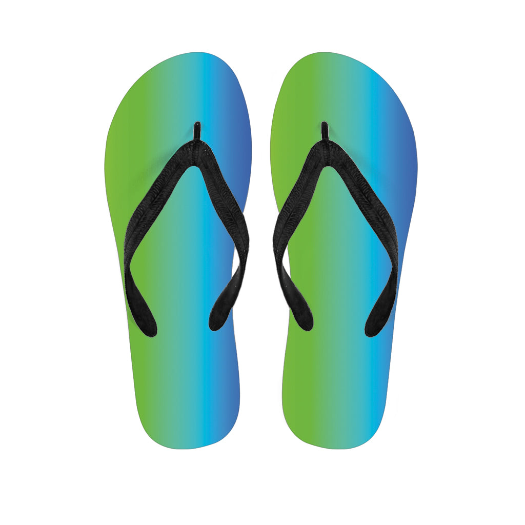 Rainbow Gradient Print Flip Flops