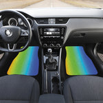 Rainbow Gradient Print Front and Back Car Floor Mats