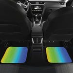 Rainbow Gradient Print Front and Back Car Floor Mats