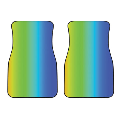 Rainbow Gradient Print Front Car Floor Mats