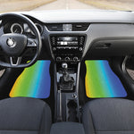 Rainbow Gradient Print Front Car Floor Mats