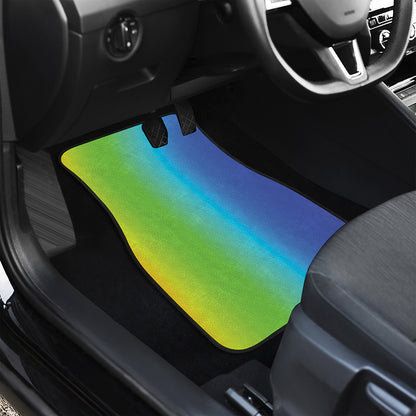 Rainbow Gradient Print Front Car Floor Mats