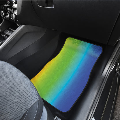 Rainbow Gradient Print Front Car Floor Mats