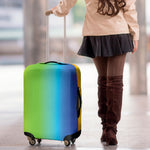 Rainbow Gradient Print Luggage Cover