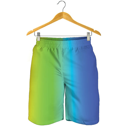 Rainbow Gradient Print Men's Shorts