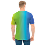 Rainbow Gradient Print Men's T-Shirt