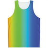 Rainbow Gradient Print Men's Tank Top