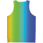 Rainbow Gradient Print Men's Tank Top