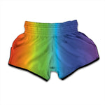 Rainbow Gradient Print Muay Thai Boxing Shorts
