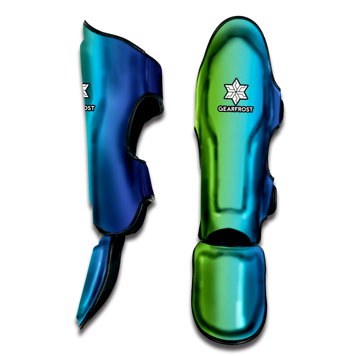 Rainbow Gradient Print Muay Thai Shin Guard