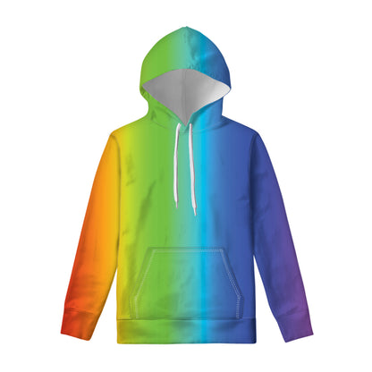 Rainbow Gradient Print Pullover Hoodie