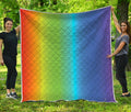 Rainbow Gradient Print Quilt
