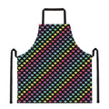 Rainbow Heart Pattern Print Apron