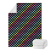 Rainbow Heart Pattern Print Blanket