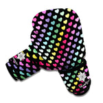 Rainbow Heart Pattern Print Boxing Gloves