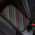 Rainbow Heart Pattern Print Car Center Console Cover