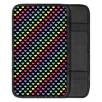 Rainbow Heart Pattern Print Car Center Console Cover