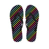 Rainbow Heart Pattern Print Flip Flops