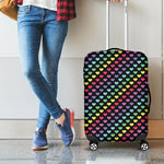 Rainbow Heart Pattern Print Luggage Cover