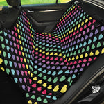 Rainbow Heart Pattern Print Pet Car Back Seat Cover