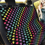 Rainbow Heart Pattern Print Pet Car Back Seat Cover