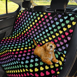 Rainbow Heart Pattern Print Pet Car Back Seat Cover